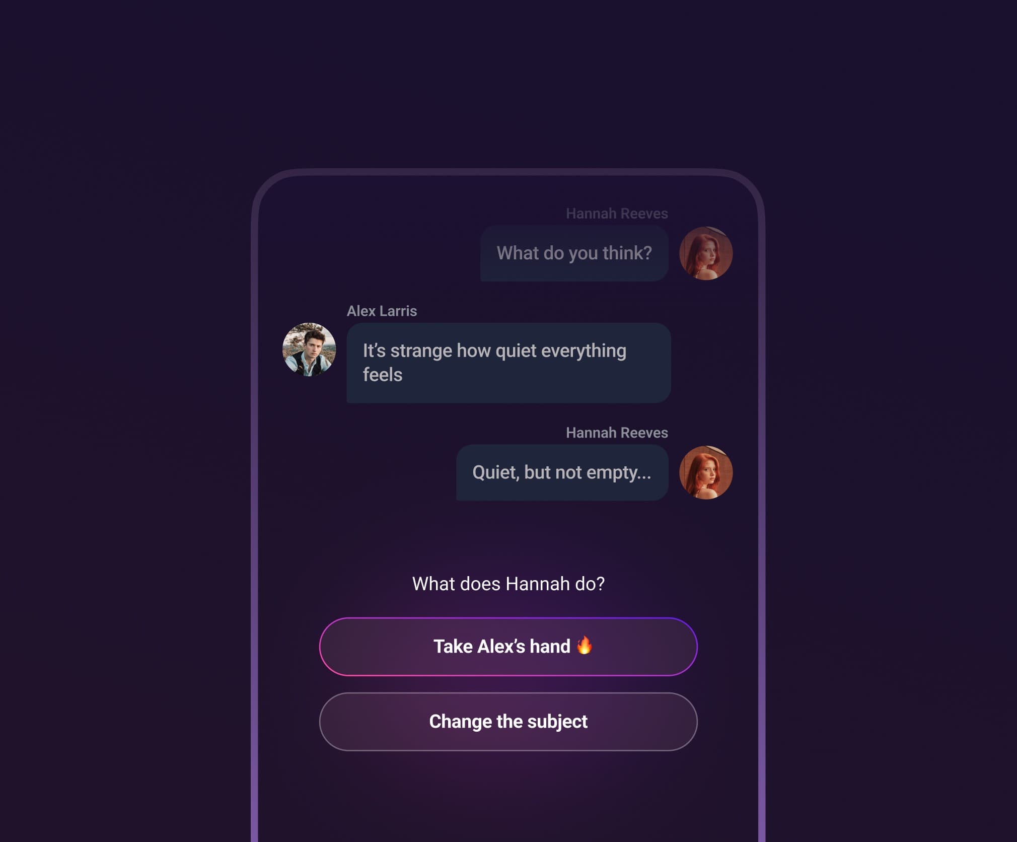 Make your own choices in the story